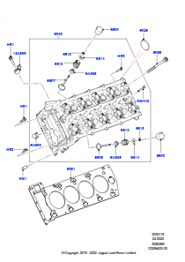 15C Zylinderkopf L560 RANGE ROVER VELAR 2017 > (L560),5.0LP Aj133 Dohc Cda S/C Enhanced