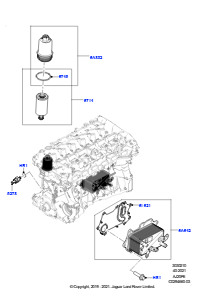 10AA Ölkühler/Ölfilter L494 RANGE ROVER SPORT 2014 - 2022 (L494),3,0 l AJ20P6 Benzin High