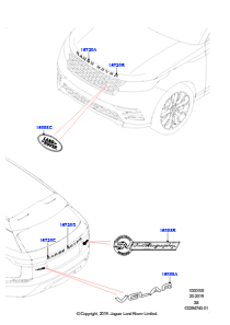 05F Schriftzüge L560 RANGE ROVER VELAR 2017 > (L560),Limitiertes Paket