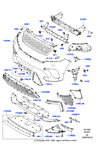 05C Kühlergrill/Stoßfänger vorn L560 RANGE ROVER VELAR 2017 > (L560),Limitiertes Paket