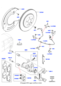 05AB Bremsscheiben/Bremssättel hinten L551 NEW RANGE ROVER EVOQUE 2019 > (L551),Werk Halewood