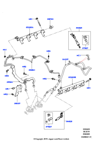 05D Einspritzventile und Leitungen L560 RANGE ROVER VELAR 2017 > (L560),5.0LP Aj133 Dohc Cda S/C Enhanced