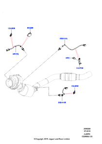 08AA Abgassensoren und Module L405 RANGE ROVER 2013 - 2022,Emissionsstufe EU6