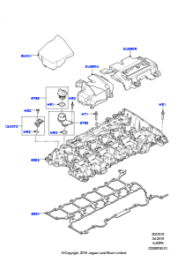 15AA Zylinderkopfhaube L560 RANGE ROVER VELAR 2017 > (L560),3,0 l AJ20P6 Benzin High