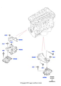 05F Motoraufhängung L405 RANGE ROVER 2013 - 2022,3,0 l AJ20P6 Benzin High