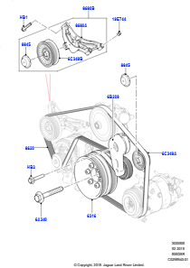 05F Riemenscheiben/Keilriemen L494 RANGE ROVER SPORT 2014 - 2022 (L494),Mit Performance-Aufhängung