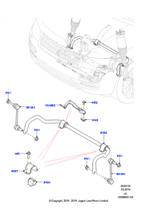 15C Vorderer Querträger u. Stabilisator L405 RANGE ROVER 2013 - 2022,Limitiertes Paket