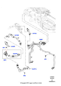 15BM Heizungsschläuche L405 RANGE ROVER 2013 - 2022,3,0 l AJ20P6 Benzin High