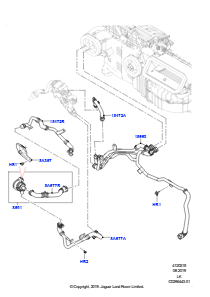 15BR Heizungsschläuche L405 RANGE ROVER 2013 - 2022,3,0 l AJ20P6 Benzin High