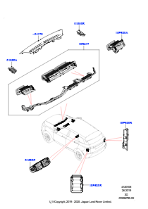 05AD Belüft.-/Frischluftdüsen u. -führ. L551 NEW RANGE ROVER EVOQUE 2019 > (L551),Hergestellt in Werk Changsu (China)