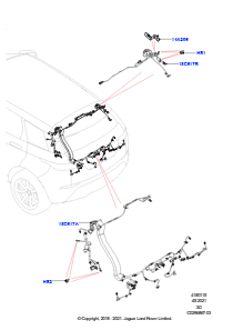 15AH Kabelstrang - Karosserie u. Heck L551 NEW RANGE ROVER EVOQUE 2019 > (L551),Hergestellt in Werk Changsu (China)