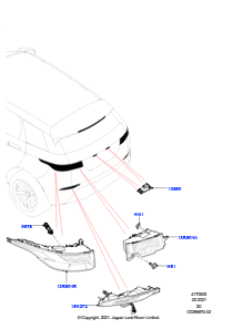 05AB Schlußleuchten L551 NEW RANGE ROVER EVOQUE 2019 > (L551),Hergestellt in Werk Changsu (China)