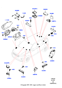 20AB Alarmanlage L551 NEW RANGE ROVER EVOQUE 2019 > (L551),Hergestellt in Werk Changsu (China)
