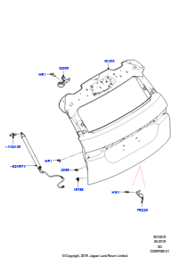 15AD Tür - Gepäckraum L551 NEW RANGE ROVER EVOQUE 2019 > (L551),Hergestellt in Werk Changsu (China)