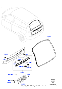 15AE Tür - Gepäckraum L551 NEW RANGE ROVER EVOQUE 2019 > (L551),Hergestellt in Werk Changsu (China)