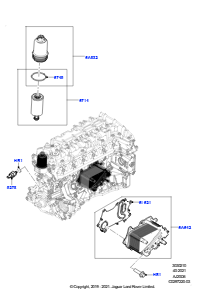 10AA Ölkühler/Ölfilter L405 RANGE ROVER 2013 - 2022,3,0 l AJ20D6 Diesel High