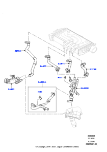 05AB Leitungen u. Schläuche - Kühlsystem L560 RANGE ROVER VELAR 2017 > (L560),3,0 l AJ20D6 Diesel High