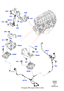 05G Motoraufhängung L405 RANGE ROVER 2013 - 2022,3,0 l AJ20D6 Diesel High