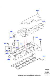 15AA Zylinderkopfhaube L405 RANGE ROVER 2013 - 2022,3,0 l AJ20D6 Diesel High