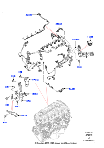 10AP Kabelstrang - Motor u. Spritzwand L405 RANGE ROVER 2013 - 2022,3,0 l AJ20D6 Diesel High