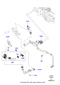 15BW Heizungsschläuche L405 RANGE ROVER 2013 - 2022,3,0 l AJ20D6 Diesel High