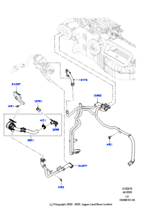 15CP Heizungsschläuche L494 RANGE ROVER SPORT 2014 - 2022 (L494),3,0 l AJ20D6 Diesel High