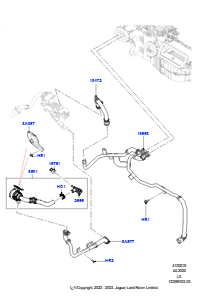 15CS Heizungsschläuche L494 RANGE ROVER SPORT 2014 - 2022 (L494),3,0 l AJ20D6 Diesel High
