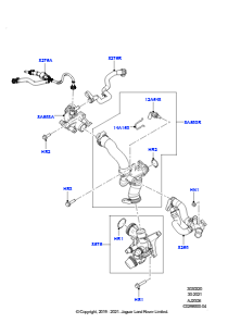 20AA Thermostat/Gehäuse und Anbauteile L405 RANGE ROVER 2013 - 2022,3,0 l AJ20D6 Diesel High
