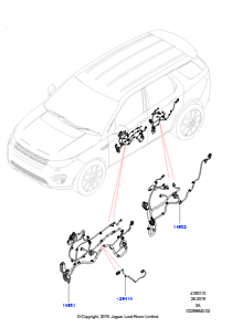 13AG Kabelstrang - Karosserieöffnungen L550 DISCOVERY SPORT 2015 > (L550),Werk Halewood