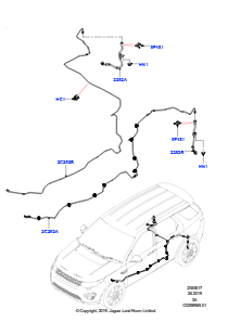 17AD Bremsleitungen hinten L550 DISCOVERY SPORT 2015 > (L550),Werk Halewood