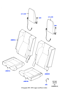 40AY Bezüge - Rücksitz L550 DISCOVERY SPORT 2015 > (L550),Strukturierter Stoff