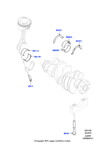 05AA Kurbelwelle/Kolben/Lagerschalen L551 NEW RANGE ROVER EVOQUE 2019 > (L551),Hergestellt in Werk Changsu (China)