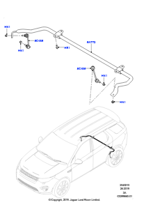 10AF Querträger u. Stabilisator hinten L550 DISCOVERY SPORT 2015 > (L550),Werk Halewood