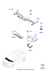 20D Windlaufoberteil und Anbauteile L550 DISCOVERY SPORT 2015 > (L550),Werk Halewood