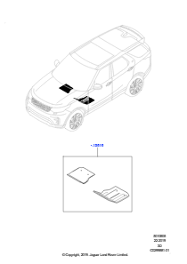 05F Bodenbelag L462 DISCOVERY 5 2017 > (L462),Gummimatten, Boden vorn