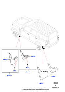 40 Schmutzfänger - vorn und hinten L663 NEW DEFENDER 2020 > (L663)