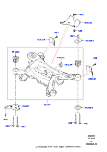10AA Querträger u. Stabilisator hinten L663 NEW DEFENDER 2020 > (L663)