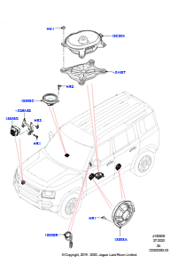 05AA Lautsprecher L663 NEW DEFENDER 2020 > (L663),Standard-Audiogerät (Grundausst.)