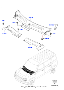 20 Windlaufoberteil und Anbauteile L663 NEW DEFENDER 2020 > (L663)