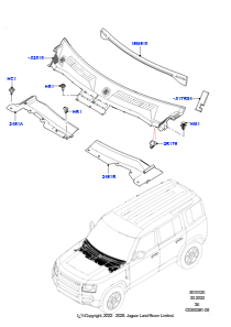 20 Windlaufoberteil und Anbauteile L663 NEW DEFENDER 2020 > (L663)