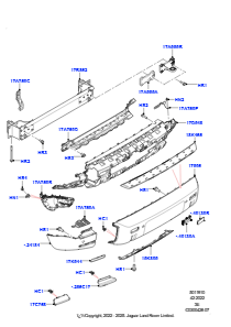 10AA Stoßfänger hinten L663 NEW DEFENDER 2020 > (L663),Kurzer Radstand