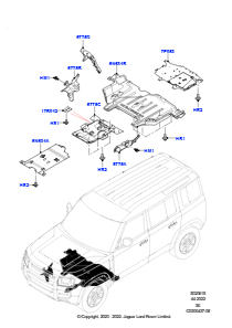 15AA Spritz- und Hitzeschutzschilde L663 NEW DEFENDER 2020 > (L663)