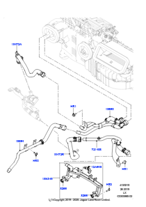 15CV Heizungsschläuche L494 RANGE ROVER SPORT 2014 - 2022 (L494),Elektrische Zusatzkühlmittelpumpe