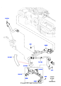 15BZ Heizungsschläuche L405 RANGE ROVER 2013 - 2022,Elektrische Zusatzkühlmittelpumpe