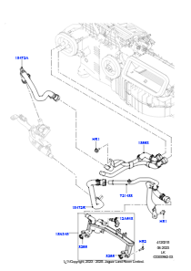 15BZ Heizungsschläuche L405 RANGE ROVER 2013 - 2022,Elektrische Zusatzkühlmittelpumpe