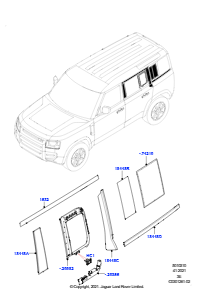 10AC Türen h., Scharniere u. Dicht. L663 NEW DEFENDER 2020 > (L663),Normaler Radstand