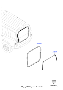 15AB Tür - Gepäckraum L663 NEW DEFENDER 2020 > (L663)