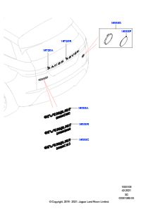 05CB Schriftzüge L551 NEW RANGE ROVER EVOQUE 2019 > (L551),Hergestellt in Werk Changsu (China)
