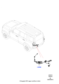 15AD Kabelstrang - Karosserie u. Heck L663 NEW DEFENDER 2020 > (L663),12-Pin-Steckdose für Anh.zugvorr.