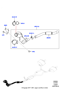 06AU Auspuffanlage vorn L462 DISCOVERY 5 2017 > (L462),Japanische Anforderungen